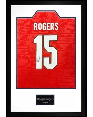 The Fan Cave Morgan Rogers Signed England Away Shirt Premium - Red