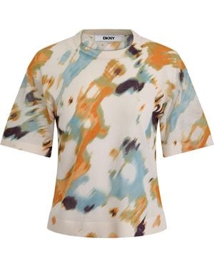 DKNY Short Sleeve Blouse - Blue