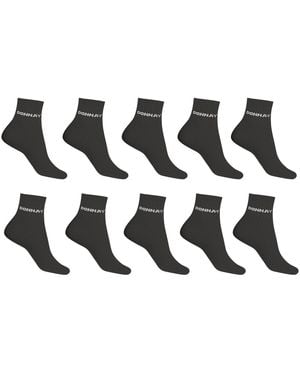 Donnay 10 Pack Quarter Socks - Black