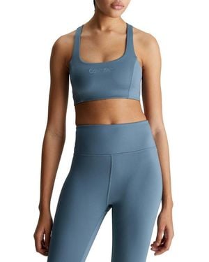 Calvin Klein Medium Impact Sports Bra - Blue