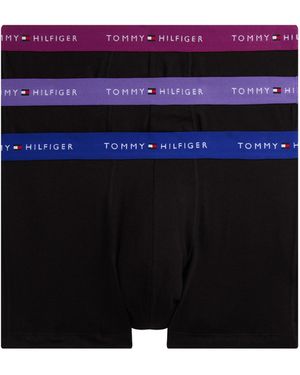 Tommy Hilfiger 3-Pack Logo Waistband Trunks - Blue