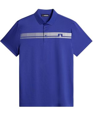J.Lindeberg Short-Sleeve Performance Polo Shirt - Blue