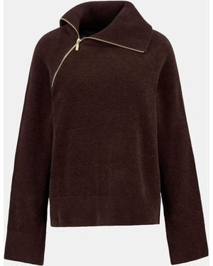 Barbour Saskia Funnel-Neck Jumper - Brown