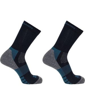 Salomon Merino Crew 2 Pack Walking Socks - Blue