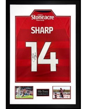 The Fan Cave Billy Sharp Signed Doncaster Rovers Shirt Premium - Red