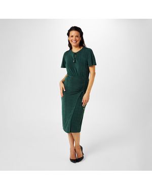Biba Keyhole Jersey Dress - Green