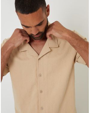Threadbare Darvel Short-Sleeve Patterned Shirt - Brown
