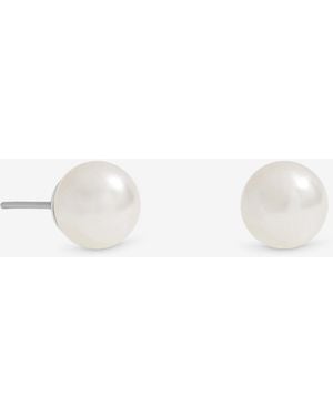 Jon Richard Cream Small Pearl Earrings - White