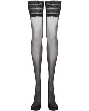 Agent Provocateur Neeve Hold Ups - Grey
