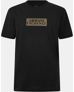 ARMANI EXCHANGE Regular Fit T-Shirt - Black