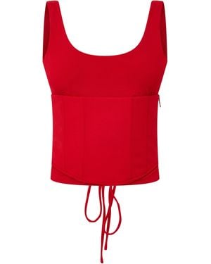 Mars the Label Sandra Scoop Vest Corset Top - Red