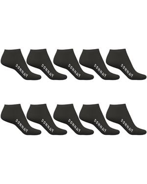 Donnay 10 Pack Trainer Socks Plus Size 12 - Black