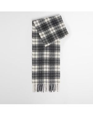 Barbour Tartan Lambswool Scarf - Grey