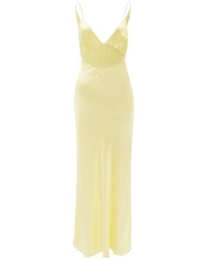 Bardot Capri Diamante Slip Slinky Dress - Yellow