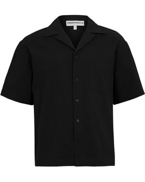 The Couture Club Patterned Short Sleeve Shirt - Blue