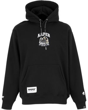 Aape Pull Over Hoodie - Black