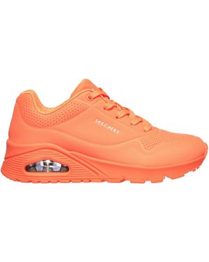 Skechers Durabuck Lace Up Classic Low-Top Trainers - Orange