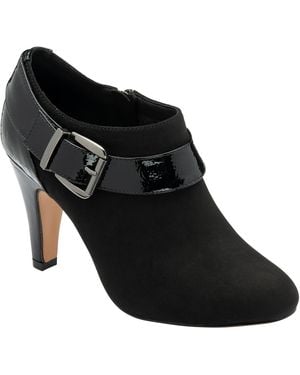 Lotus Shoes Zyla Zip-Up Stiletto Heeled Shoe-Boots - Black