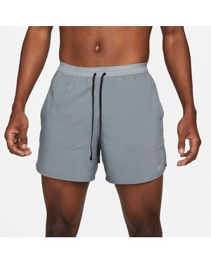 Nike Stride Dri-Fit 5 Brief-Lined Running Shorts - Grey