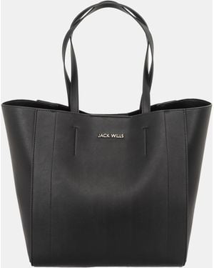 Jack Wills Classic Shoulder Tote Bag - Black