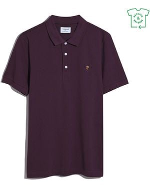 Farah Short Sleeve Polo Shirt - Purple