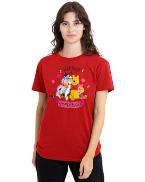 Disney Winnie The Pooh Bear Hugs T-Shirt - Red