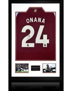 The Fan Cave Amadou Onana Signed Aston Villa Shirt Premium - Red