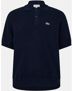 Lacoste Striped Crew Neck Jumper - Blue