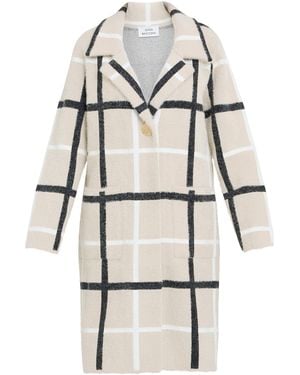 Gina Bacconi Winslet Checked Overcoat - Natural