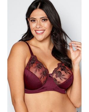 Valbonne Luxury Lace D-H Bra - Red