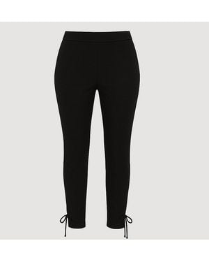 I Saw It First Crepe Tie Hem Trouser - Black