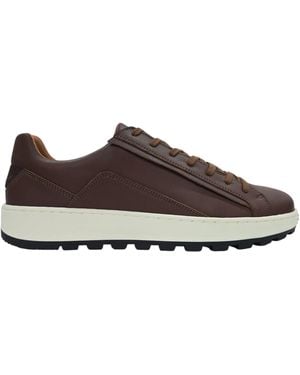 Deakins Gilmore Leather Lace Up Cloudfoam Low-Top Trainers - Brown