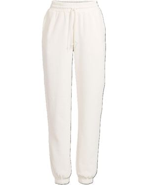 Casall Fleece Closed Hem Jogging Bottoms - White