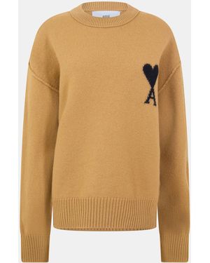 Ami Paris De Coeur Jumper - Natural
