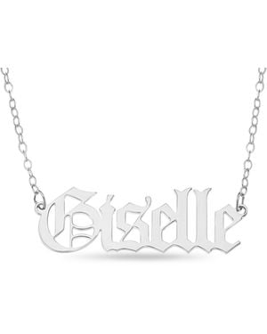Other Personalised Name Neck Old English Font - Metallic