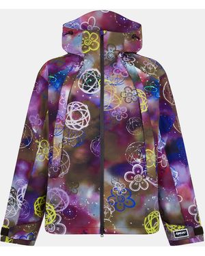 KENZO X Futura 2000 Water-Repellent Hooded Long Sleeve Windbreaker - Purple