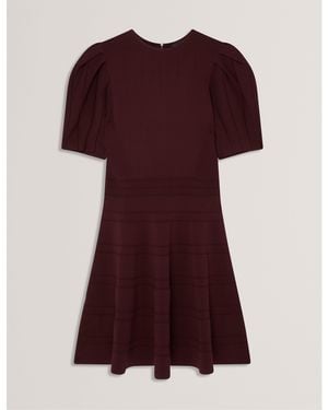 Ted Baker Knitted Jumper Dress - Red