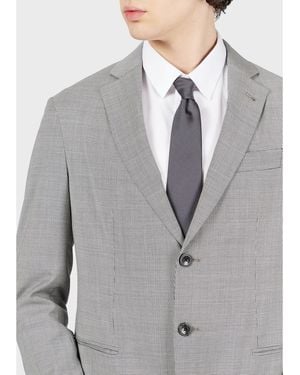 Emporio Armani Button Tailored Blazer - Grey