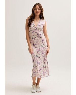 Lily and Lionel Zola Bias Cut Wonderland Print Midi Dress - White