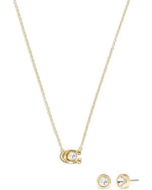 COACH Crystal Stone Set - Metallic