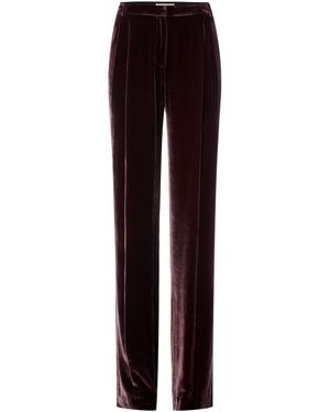 MICHAEL Michael Kors Straight Leg Velvet Trousers - Purple