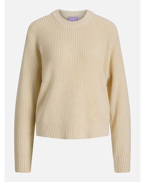 JJXX Global Knitted Crew Neck Jumper - Natural