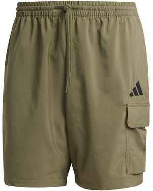 adidas Essentials Small Logo Cargo Chelsea Shorts - Green