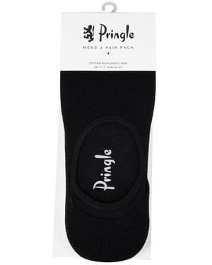 Pringle of Scotland 3 Pack Of Pop Socks - Black