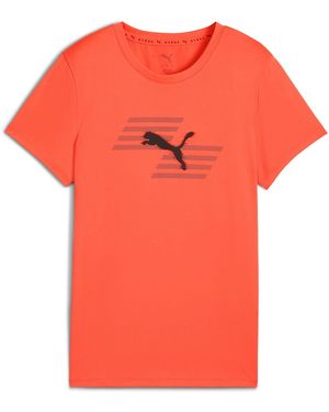 PUMA Hyrox Short-Sleeve Performance Gym Top - Orange