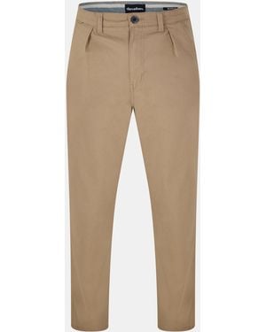 Threadbare Fog Tailored Fit Chinos - Natural