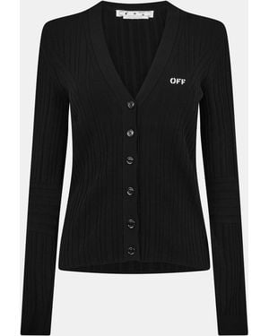 Off-White c/o Virgil Abloh Deconstructed Cardigan - Black