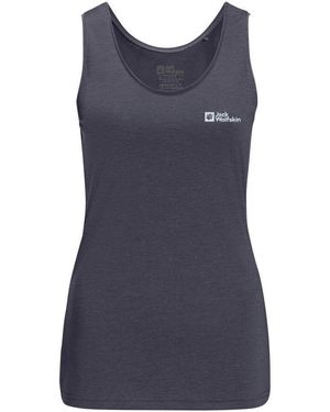 Jack Wolfskin Jw Crosstrail Tank - Blue
