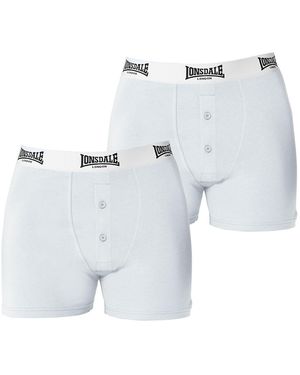 Lonsdale London 2 Pack Boxer Shorts - Blue