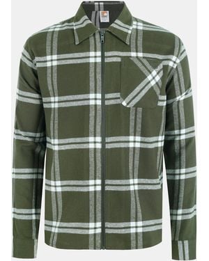 SoulCal & Co California Soul Check Tailored Fit Overshirt - Green